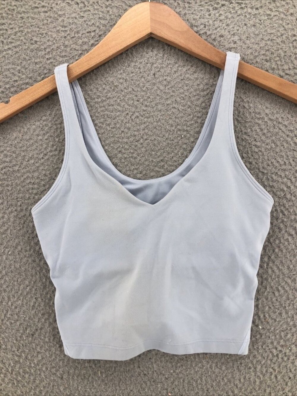Lululemon Align Tank Bra Women 4 Small Periwinkle Cropped Top Nulu Stretch Knit*